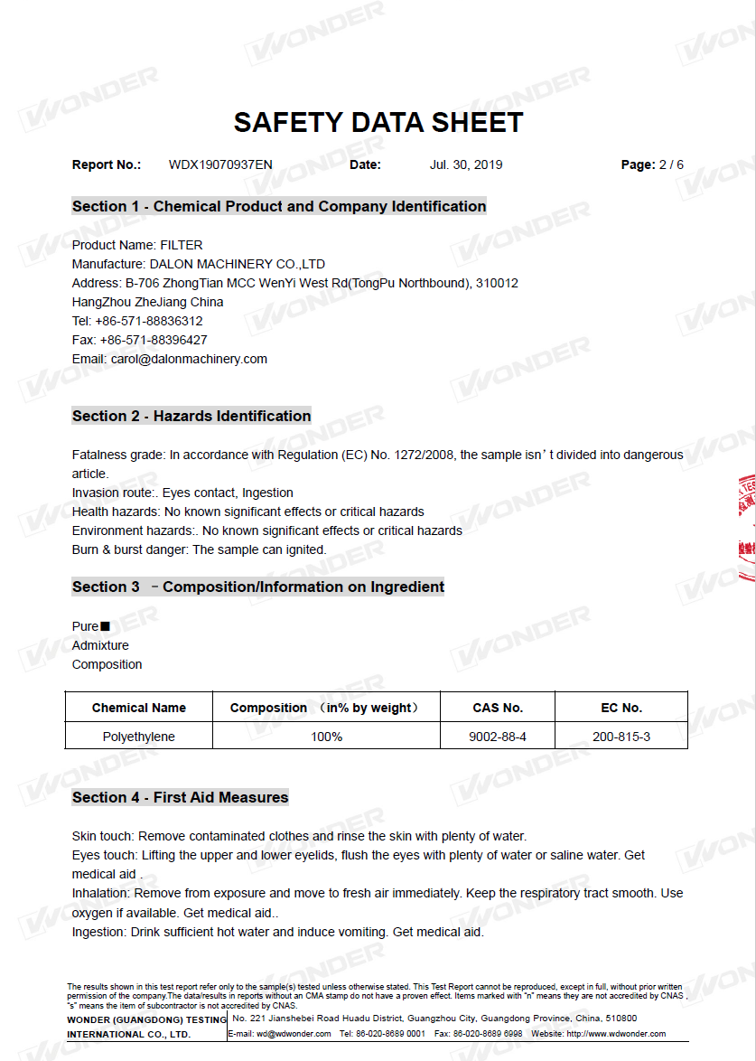 MSDS Page 3