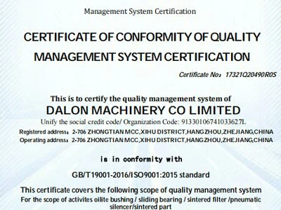 ISO 9001:2015 Zertifikat