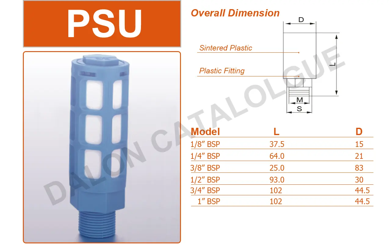 Silenziatore in plastica Disegno tecnico