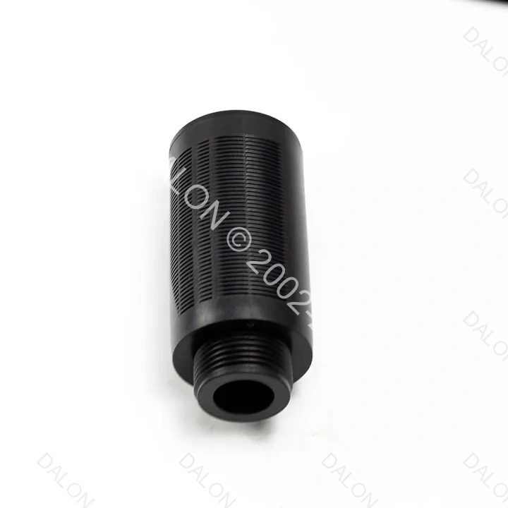  Flammhemmender Schalldämpfer - Kunststoff-Schalldämpfer SPL-F 1/8 mit Wollfilz &amp; Aluminiumnetz, Farbe Schwarz, Größe: 16