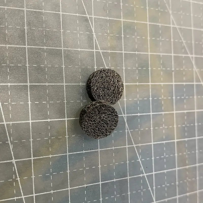  Waschbarer Metall-Luftfilter - Drahtfilterscheibe aus Edelstahl 316L – 11×3,4 mm, Größe: 11